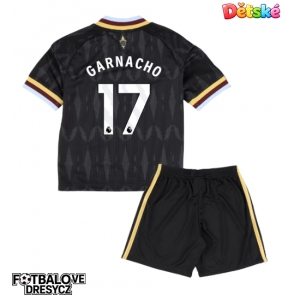 Aston Villa Alejandro Garnacho #17 Dětské Venkovní dres komplet 2026-27 Krátký Rukáv (+ trenýrky)